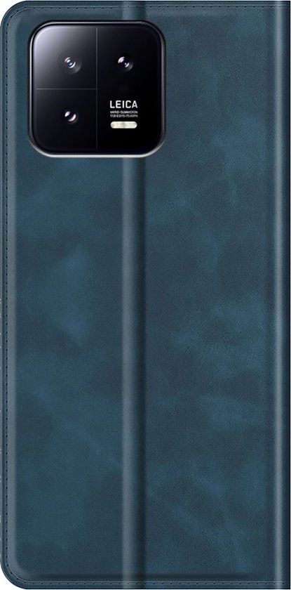 Bookcase hoesje Xiaomi 13 - Just in Case - Blauw uni - Simili cuir
