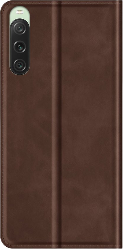 Bookcase hoesje Sony Xperia 10 V - Just in Case - Marron uni - Similicuir