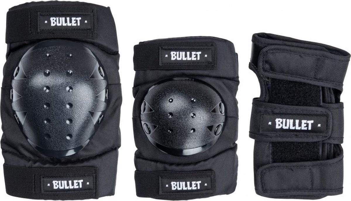 Bullet Triple Padset Combo 3-Delige Beschermset / Valbescherming - Volwassenen - L - Bullet