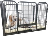 MaxxPet Puppy Run - Cage pour chien - Chenil pour chiots - Enclos pour chiens - 107x71x73 cm - Zwart - Incl. Plaid