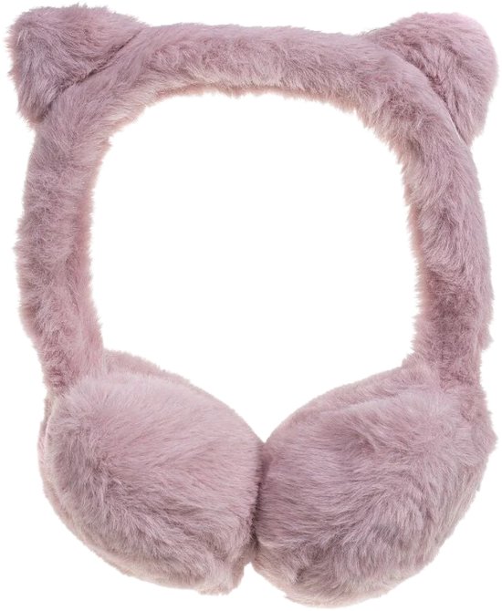 Fashion earmuffs - One size - Met kattenoorversieringen - Winter oorwarmers voor dames - Zilver