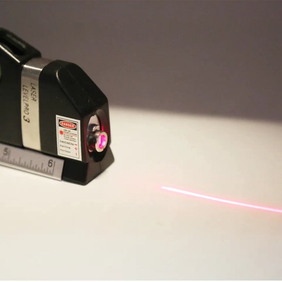 Laser Waterpas - Meetinstrument - Kruislijnlaser - Meetlint 250 CM - Nauwkeurig meten - Merkloos