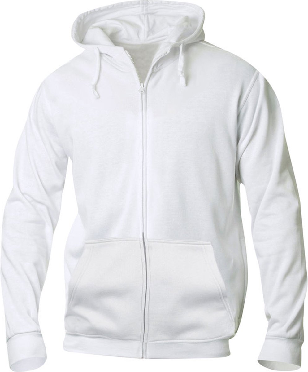 Clique Basic Hoody Full Zip 021034 - Wit - 4XL