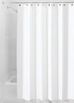 rideau de shower, rideau de shower in waterdicht polyester met ourlet versterkt, rideau de bain lavable de taille 180,0 cm x 200,0 cm, wit