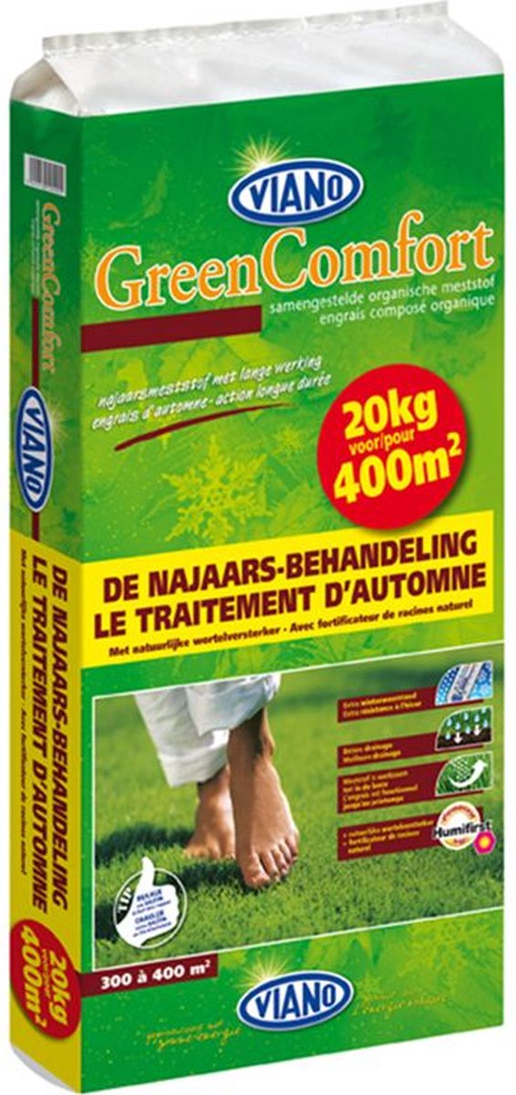 Viano najaarsbehandeling Gazonmeststof- voor gazon 20kg-400m2 - najaarsmeststof