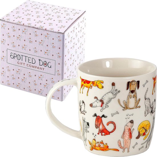 Mok met Guten Morgen, kattenmotief, inhoud 330 ml, grappig cadeau voor familie, partner en vrienden, voor elke gelegenheid, Made in Germany