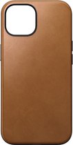 Nomad - Modern Leather Case iPhone 15 Mag hoesje - lichtbruin