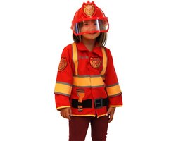 Brandweerjas en Brandweerhelm voor Kinderen - Imaginarium - Verkleedkleding Brandweer - Helm en Jas - 3 - 7 Jaar