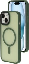Mobiparts hoesje geschikt voor Apple iPhone 15 - Hardcover - MagSafe - Groen