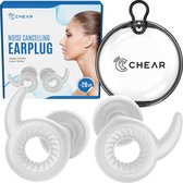 Bouchons d'oreilles en Siliconen pour Adultes et Enfants – Bouchons d'oreilles pour dormir sur le côté – Protection auditive Festival – Wit