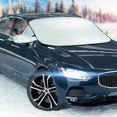 Vorstbescherming, voorruitafdekking voor de auto, opvouwbaar, ultra-dik tegen zon, stof, vorst, ijs en sneeuw (met spiegelbescherming) (155,5 - 233 cm) x 128 cm
