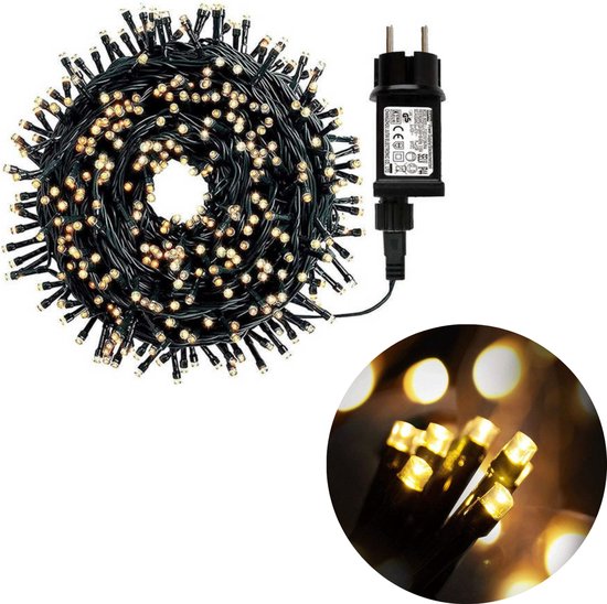 Foto: Cheqo kerstboomverlichting micro clusterverlichting kerstlampjes led verlichting kerstverlichting voor binnen en buiten 700 led 14 meter met timer en dimmer extra warm wit