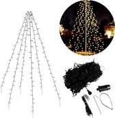 Cheqo® Vlaggenmast Verlichting - Lichtketting Vlaggenmast - Kerstverlichting - Kerstboom Verlichting - 360 LED's - 8 Meter