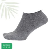 Bamboe Sokken, Sneaker Sokken, Dames Sokken, Kort Sokken, Antibacterieel, 1 Paar, 35-40, Grijs