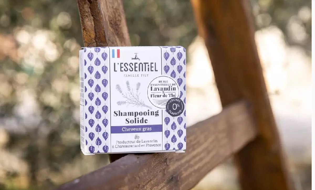 Vaste shampoobar met biologisch citroenverbena bloemenwater - L'ESSENTiEl