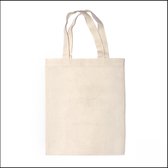 Katoenen tassen - 40 x 35 cm - 10 stuks - Crème - Milieu Bewust - Hoogwaardige Kwaliteit - Katoen - Tas - Schoudertas - Zomer