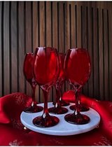 Pasabahce Joy – Rode Glazen/ Wijnglazen – Set van 6 – 250 ml