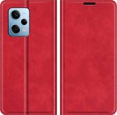 Poco X5 Pro Magnetic Wallet Case - Red