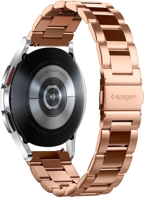 Spigen Modern Fit Steel Watch band voor de Samsung Galaxy Watch 20 mm - RosÃ© Goud - Spigen