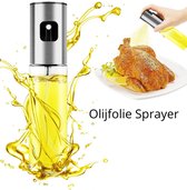 Waledano® Olijfolie Sprayer - Verstuiver - RVS - Olijfolie Fles Verstuiver voor Keuken - Cooking Spray - Glazen Olie Fles - Grillen - BBQ - Salade - Airfryer - Luxe Olie Sprayer - 100ML