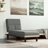 The Living Store Verstelbare Chaise Longue - Donkergrijs - Multifunctioneel - 55 x 140 x 70 cm - Elegant design