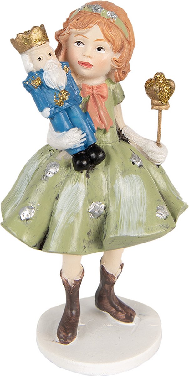 Decoratie Beeld Kind 12 cm Groen Polyresin