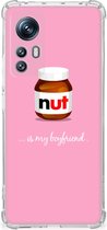 Silicone Hoesje Geschikt voor Xiaomi 12 | 12x Telefoonhoesje met doorzichtige rand Nut Boyfriend