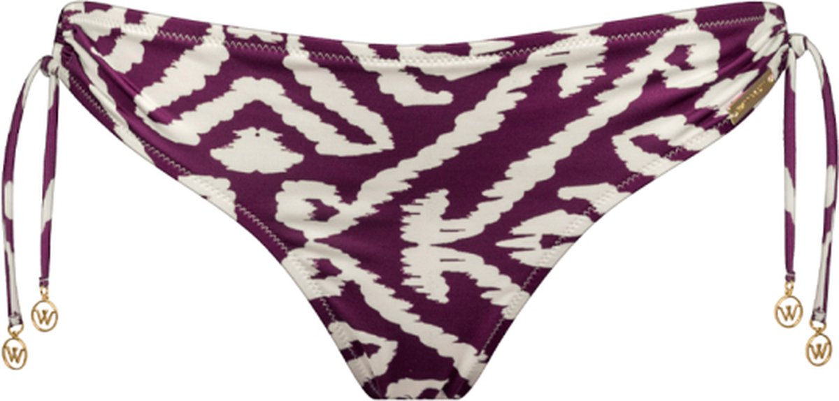 Watercult - Makro Notion tie-side bikinibroekje - maat 42 - Paars