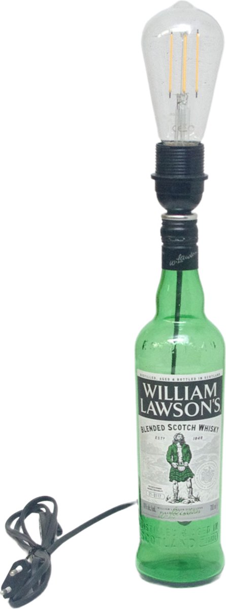 William Lawsons 0.75l whisky fles lamp - Tafellamp - Sfeerlamp