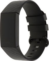 Sportband Geschikt voor Fitbit Charge 3 Sportband - Zwart - ML