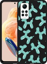 Cazy Hoesje Zwart geschikt voor Xiaomi Redmi Note 12 Pro 4G Ballon Hondjes