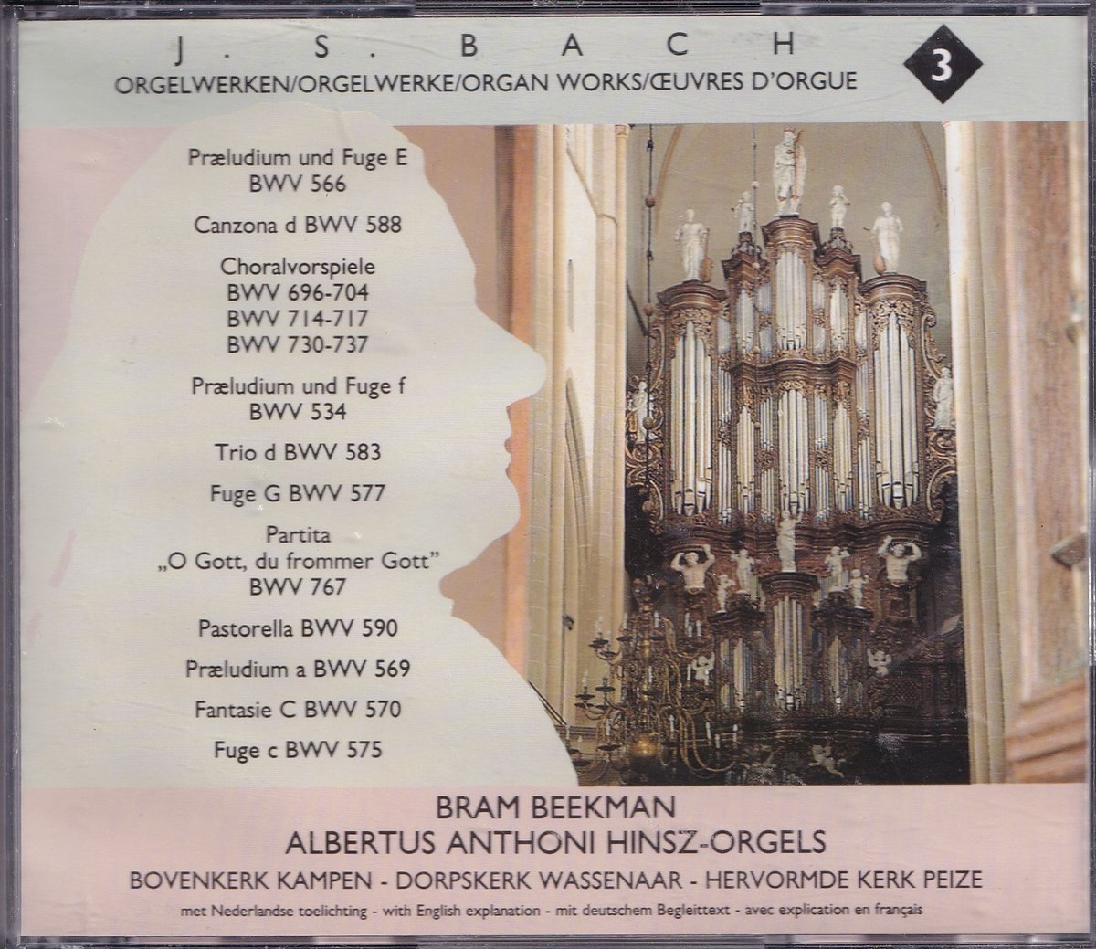 2CD J.S. BACH Orgelwerken deel 3 - Bram Beekman orgels Kampen, Wassenaar, Peize