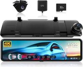 RedTiger T700 Spiegel Dashcam voor auto - Ultra 4K & 1080P - Voor en Achter Camera - WiFi en GPS - 11 Inch met App - Sony Camerasysteem - Nachtzicht - Parkeerbewaking - met Parkeerhulp - G Sensor - Loop opname - Full HD
