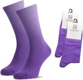 Jacob & Roy's 2 paires de Chaussettes violettes - Homme & Femme - Jolies Chaussettes - Happy Chaussettes - Chaussettes drôles - Katoen - Taille 39-42 - Chaussettes Funny - Chaussettes colorées qui vous rendent Happy