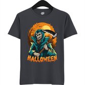 Mister Grimreaper - Halloween Magere Hein Dames / Heren Unisex Shirt - Grappig Kostuum Shirt Idee Voor Volwassenen - T-Shirt - Unisex - Mouse Grijs - Maat S