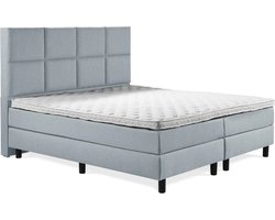 Boxspring Luxe 140x200 8 vlaks Ijsblauw