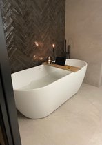 Bois de planche de bain - Chêne naturel - Planche de bain pour le bain - Accessoire de salle de bain - Support de bain - Tablette et niche à Vin - Industrialwood.nl - 90cm