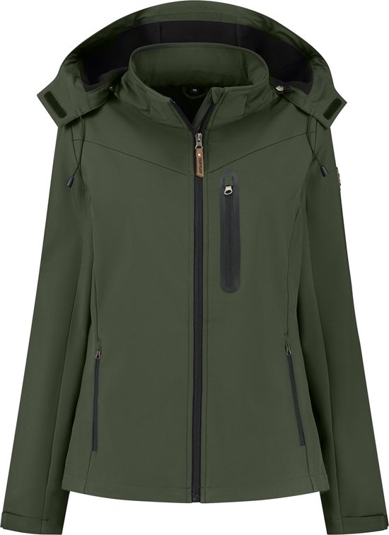 Travelin' Jack Hella Damesjas Softshell - Waterafstotend Winddicht Jack - Groen - Maat 42