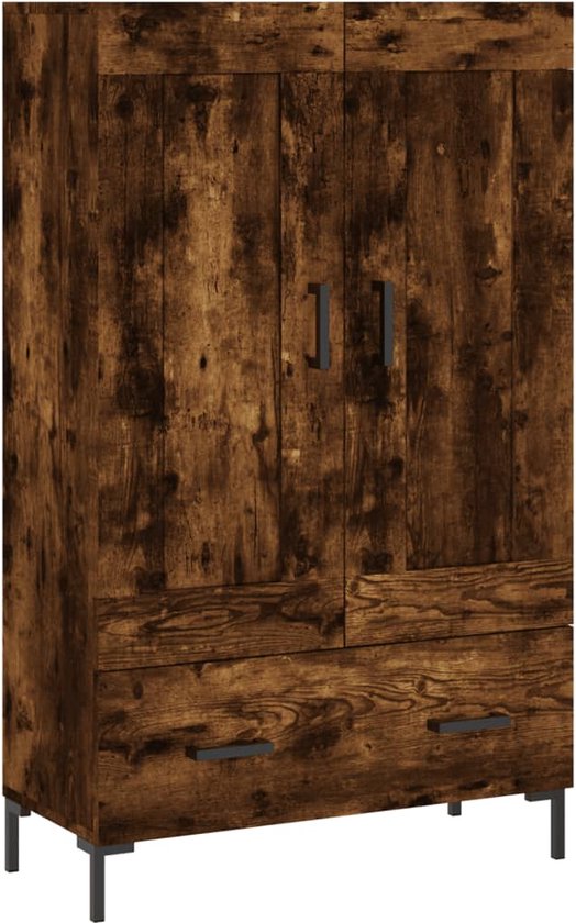 vidaXL Armoire haute 69,5 x 31 x 115 cm Bois traité Chêne fumé