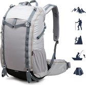 TAN.TOMI - Backpack - Wandelrugzak Dames & Heren - Outdoor Rugzak - Lichtgrijze - 40 Liter/Hoes