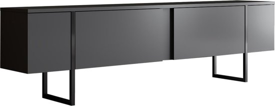 TV-Meubel - Antraciet Zwart Melamine Gecoate Deeltjesbord - Afmetingen 180x30x50cm - Stijlvol en Duurzaam