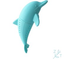 ZijTak - theefilter - thee-ei - tea infusier - infusie - thee ei - silicone - dolfijn - dolphin - blauw