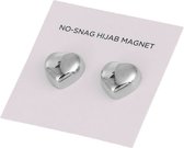 Fako Bijoux® - 2x Magnetische Broche - Hoofddoek Magneet - Sjaal - Hijab Accessoires - Abaya - 14mm - Set 2 Stuks - Shiny Zilver
