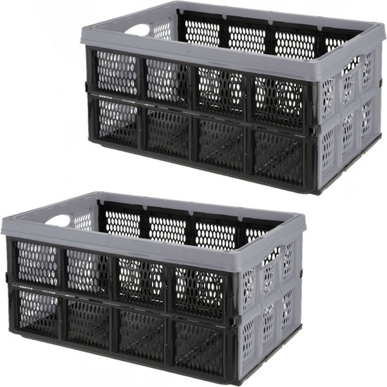 Tectake® Inkooptrolley - Boodschappen Trolley Opvouwbaar - Zwart