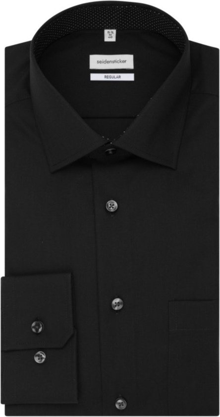 Overhemd Long sleeve Zwart (01.193690 - 39)
