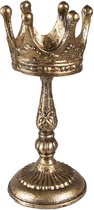 Kandelaar Kroon 29 cm Goudkleurig Ijzer Kaarsenstandaard
