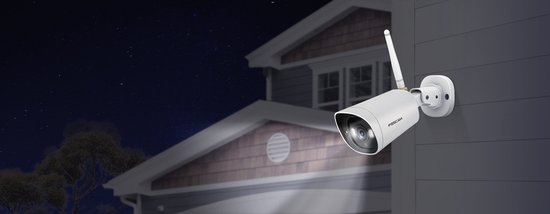 Foscam G4C Beveiligingscamera - Buitencamera - Kleur Nachtzicht 20m - 2K - IP66 - 4MP - Spotlight - Wit van Foscam — afbeelding 3