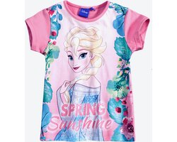 Disney Frozen T-shirt - Spring Sunshine - roze - maat 140 (10 jaar)