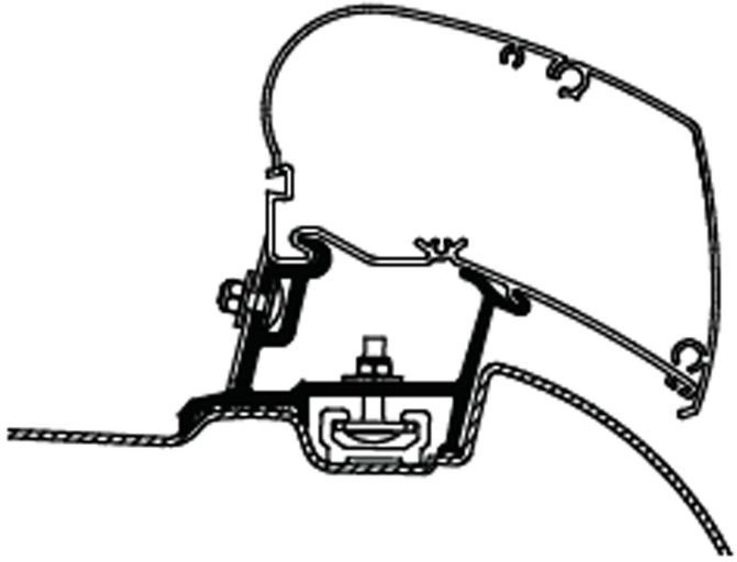 Thule Mercedes Sprinter >2007/VW Crafter Adapter 2007-2016 OE Track