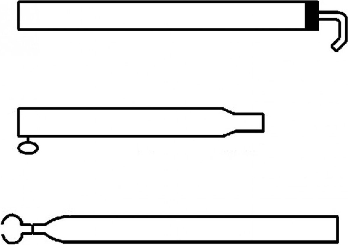 Campking Dakstang 170-250 cm, 22mm staal - Stokdelen -